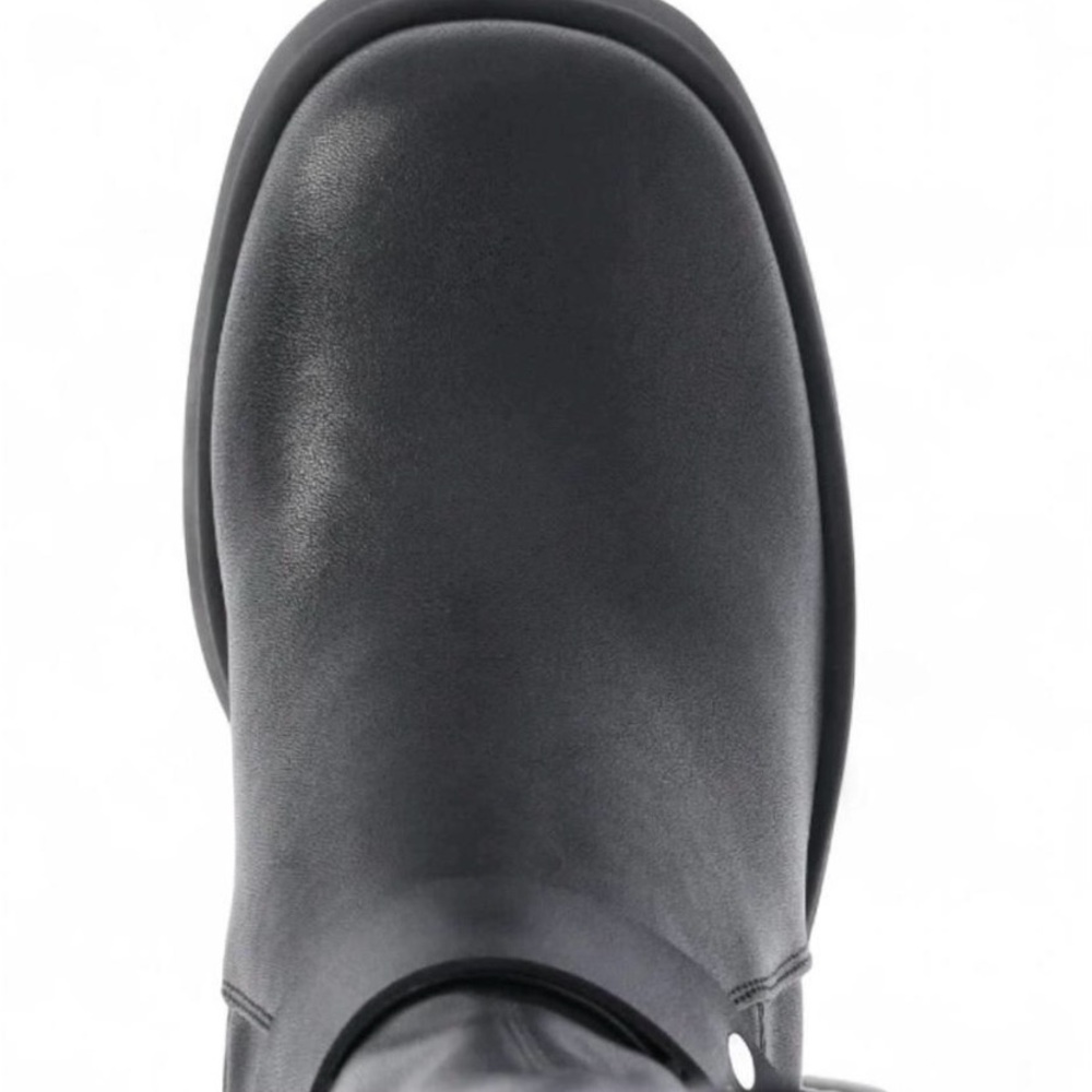 Women's Black Knee-High Block Heel Boot - Picture 4 of 4